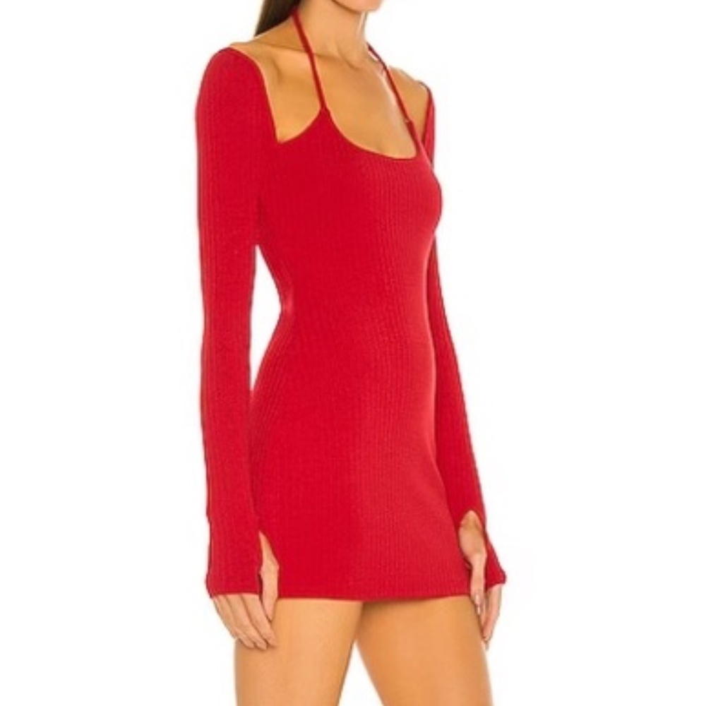 h:ours Julie Ribbed Mini Dress : Medium - Picture 2 of 8